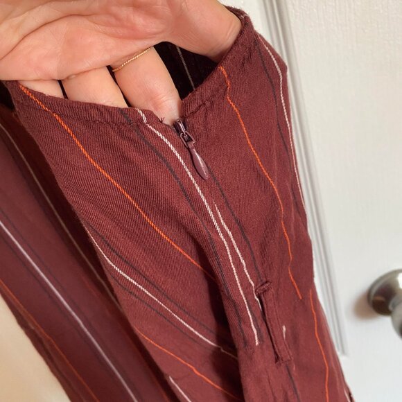 BILLABONG Maroon Striped Wide Leg Overall Size M - Picture 7 of 9